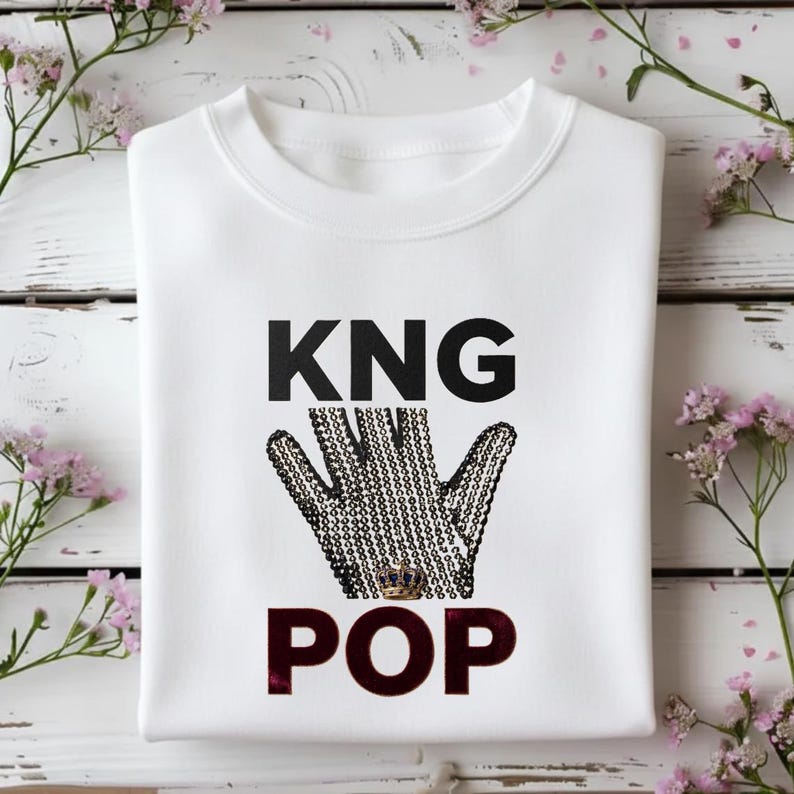 KNG of POP Sequin Glove Graphic Tee
